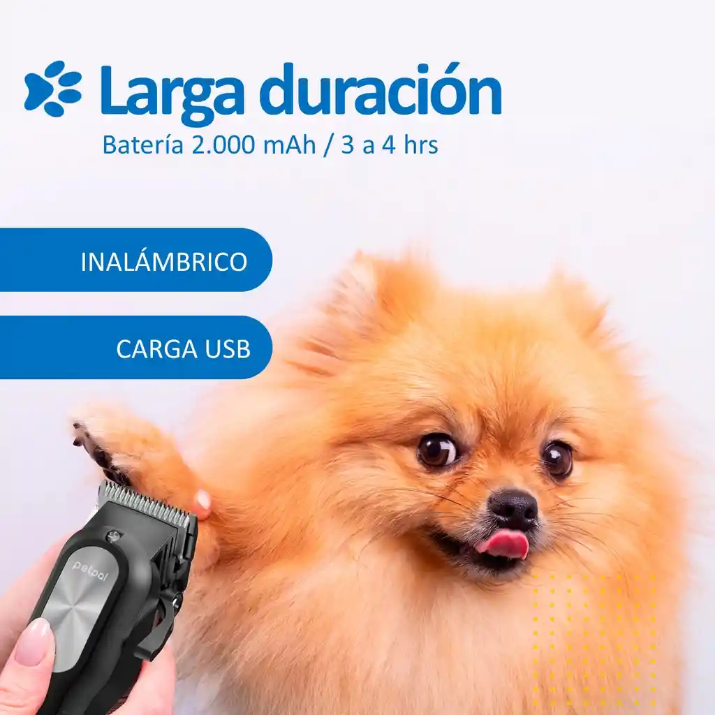 Maquina Peluqueria Corta Pelo Mascotas Perro Gato Kit Petpal