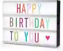 Tablero Letras Colores Luz Led Luminosa 30x22x5 Cm