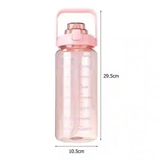 Botella De Agua Motivacional 2 Litros Con Indicador Medida