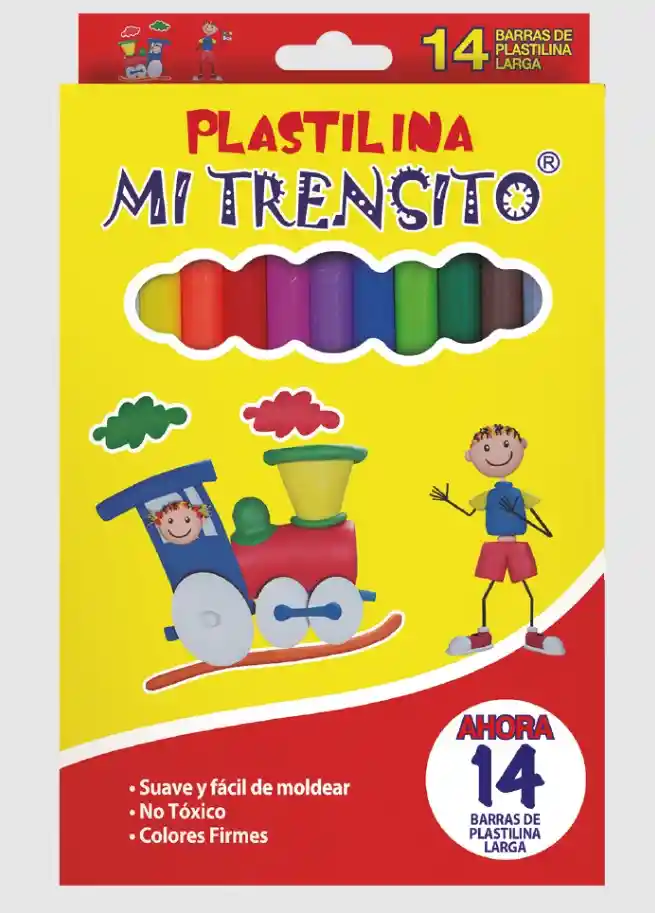 Plastilina Mi Trensito Larga X14 Colores