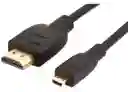 Cable Hdmi A Micro Hdmi Negro De Alta Velocidad 1080p (1.5 M) 2k 4k 3d