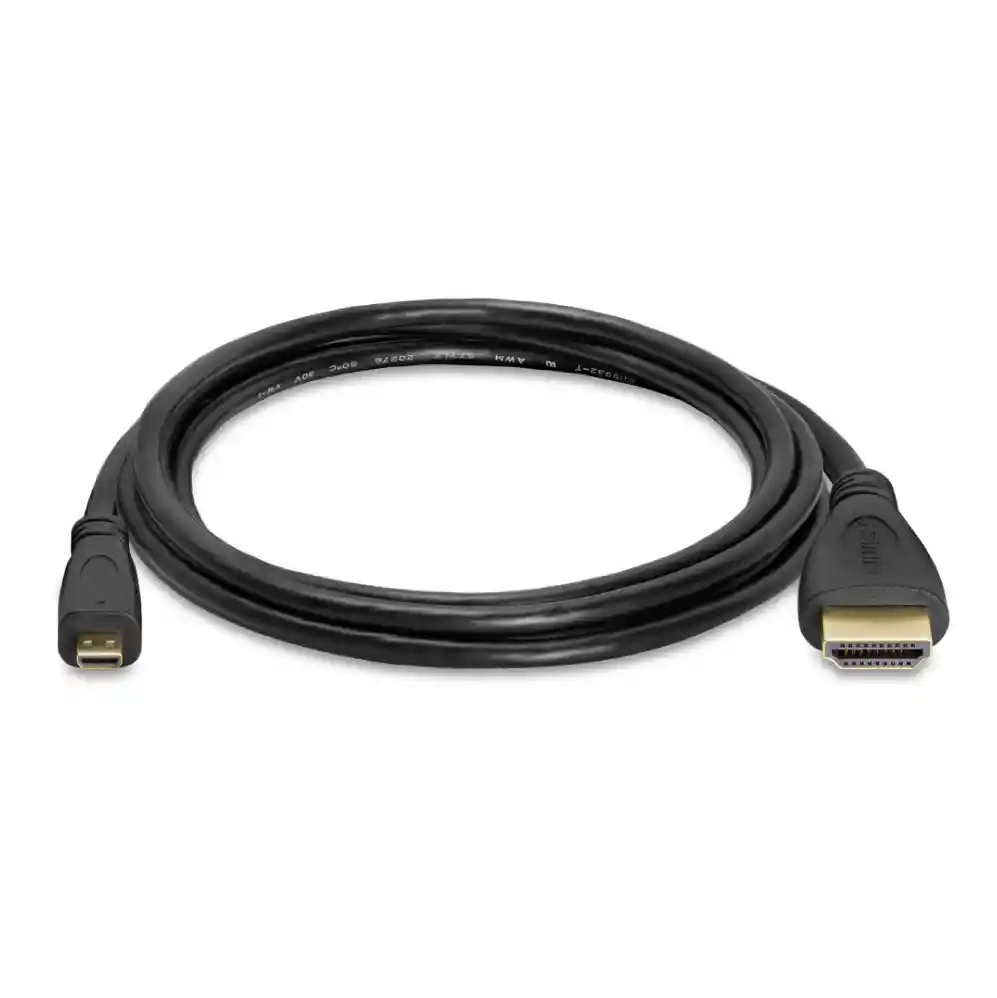 Cable Hdmi A Micro Hdmi Negro De Alta Velocidad 1080p (1.5 M) 2k 4k 3d