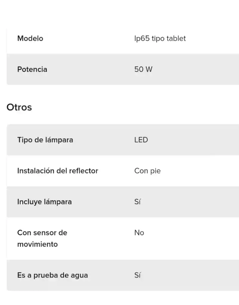 Reflector Led Tableta 50watt