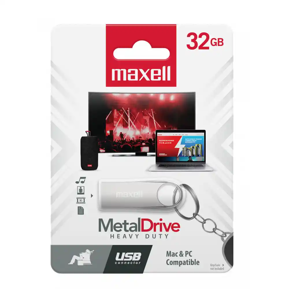 Memoria Usb Maxell Metal 32gb Puerto 3.2