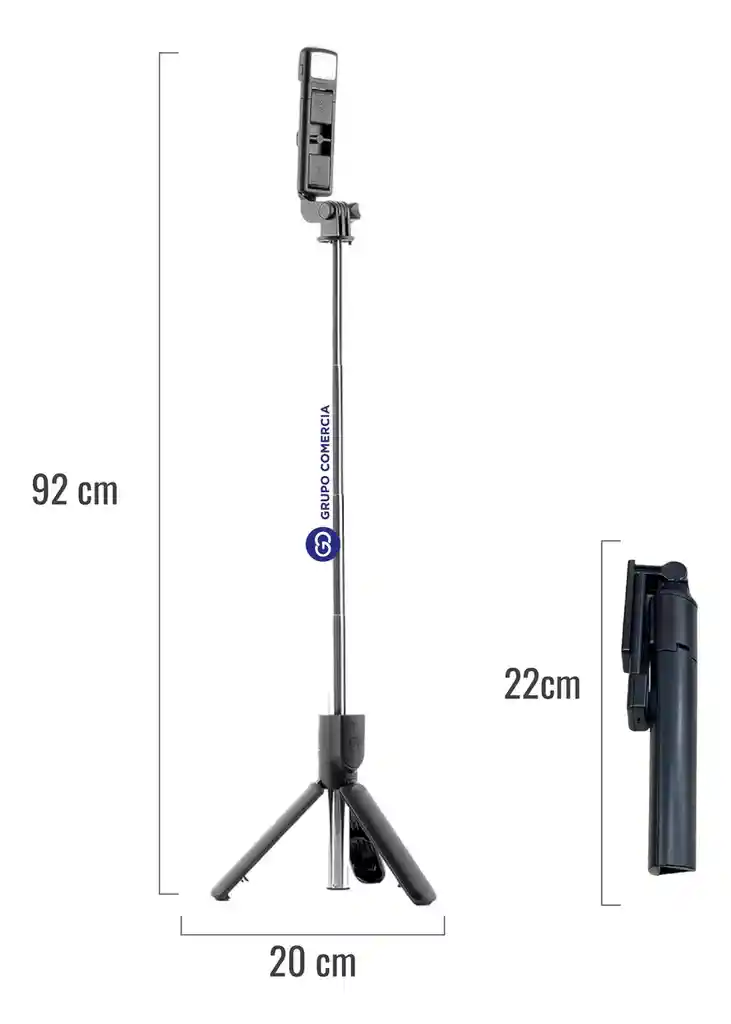 Selfie Stick 3 En 1 Tripode Control Bluetooth