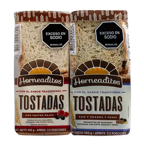 Horneaditos Tostadas Con Frutos Rojos