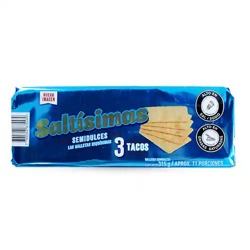 Saltisimas Galletas Taco Semidulces