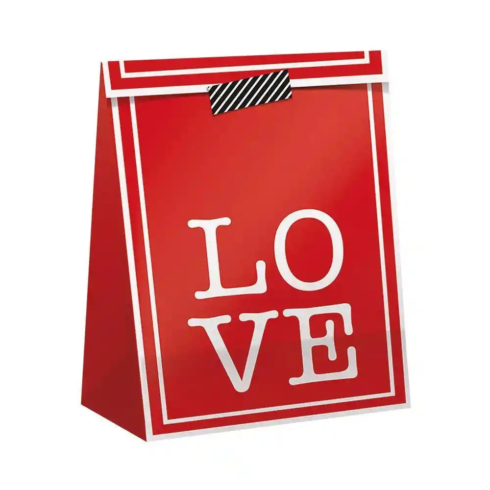 Bolsa De Regalo Papel Trapecio Love