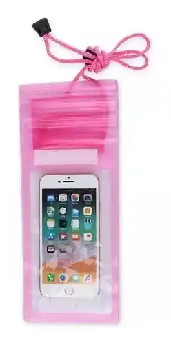 Estuche Impermeable Para Celular Rosado