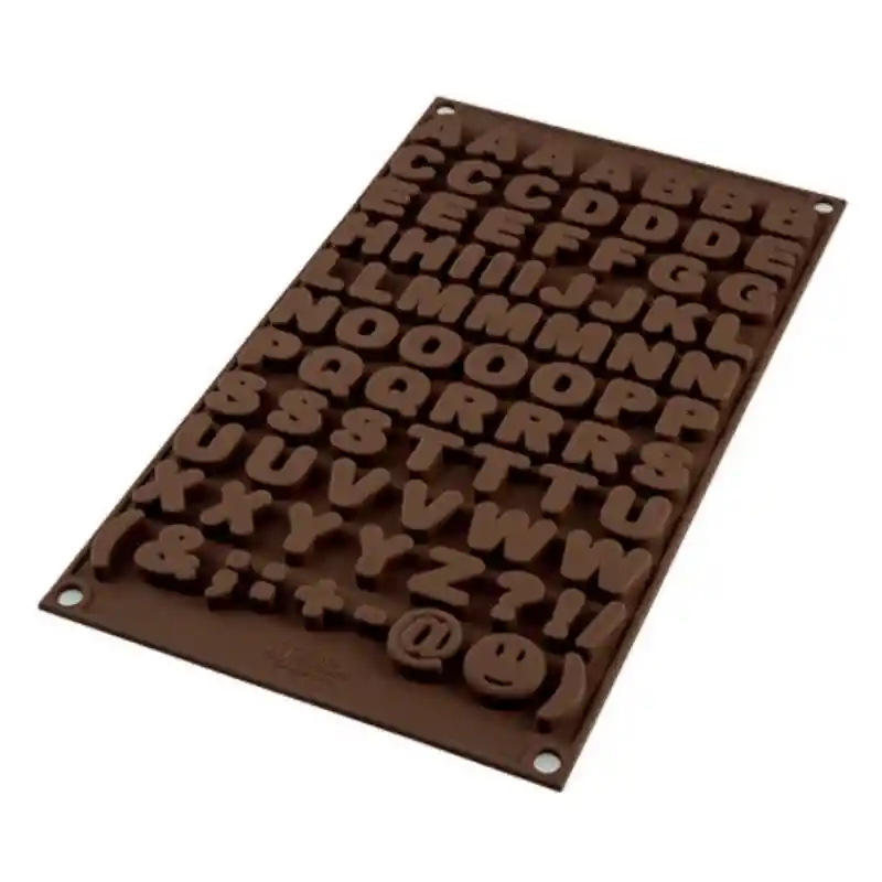 Molde Silicon Abecedario De Chocolate Letras Dobles