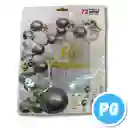 Kit De Decoracion De Feliz Cumpleaños 70 Piezas (aviso Inflable Feliz Cumpleaños, 2 Cintas, 53 Bombas R10 2 Colores, 2 Estrellas Inflables, 1 Bomba R18, 5 Bombas R12 Decoradas Y 5 Bombas R10 Metalizadas)