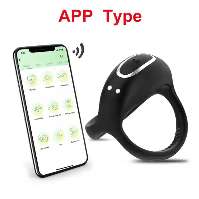 Anillo Vibrador App, Anillo Para El Pene Recargable, Vibrador Aplicacion