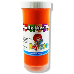 Vinillo Neon Payasito 125 Gr Color Naranja Flourecente