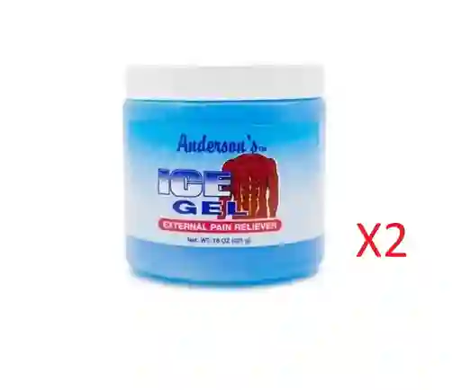 2 Gel Anderson Azul Original 510 Gramos