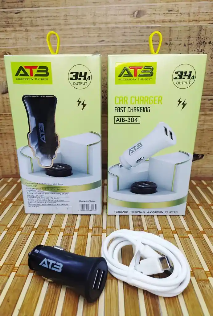 Cargador Para Carro Atb 304 V8 Blanco