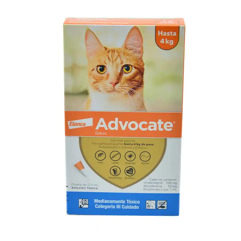 Advocate Gatos Hasta 4 Kg