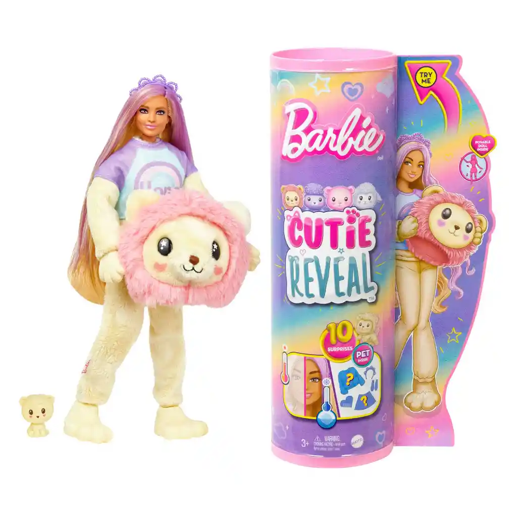 Barbie Cutie Reveal León +10 Sorpresas Original