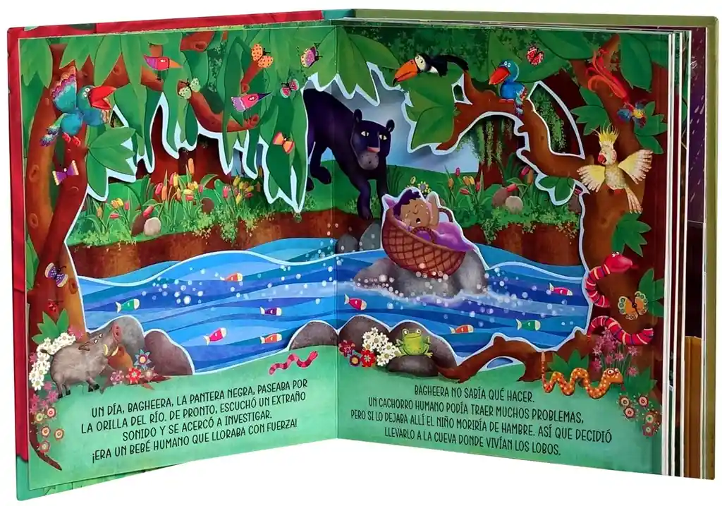 Libro Pop Up El Libro De La Selva Cuento Infantil Niños Bebe