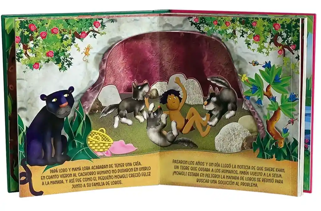 Libro Pop Up El Libro De La Selva Cuento Infantil Niños Bebe