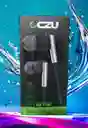 Auriculares Czu Sport Oz-1798 + Micrófono Incorporado Negro Bisel Plateado