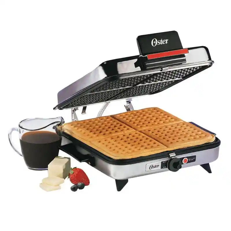 Sanduchera Oster Cg120 Platiada Antideherente Wafles 4ptos