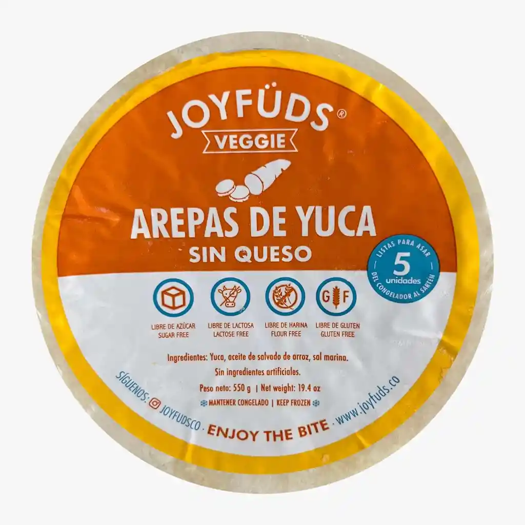 Arepas De Yuca Sin Queso 5 Und Jf