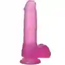 Dildo Jelly Stud Crystal Pink 18 Cm