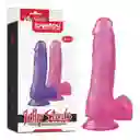 Dildo Jelly Stud Crystal Pink 18 Cm