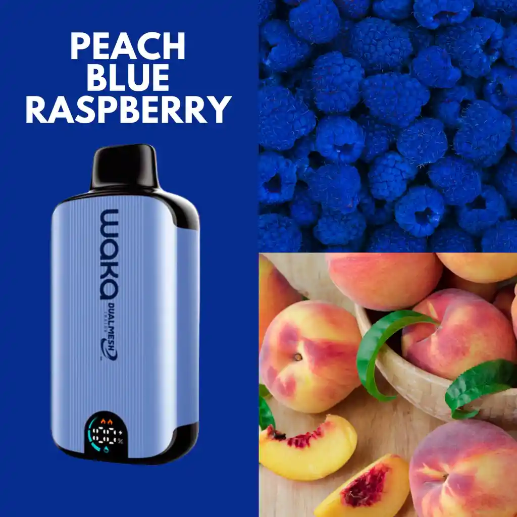 Waka Peach Blue Raspberry 8000puff