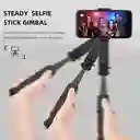 Gimbal Estabilizador Selfie Stick Q09 Trípode 360° Luz Led
