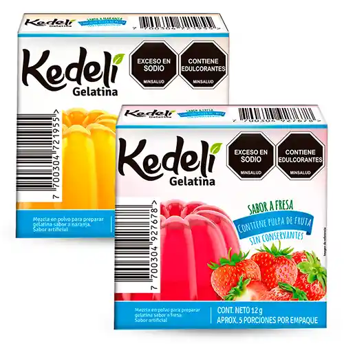 Kedeli Gelatina Light Sabor A Fresa