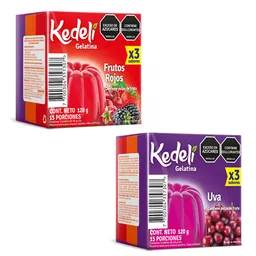 Kedeli Gelatina Sabor Frutos Rojos