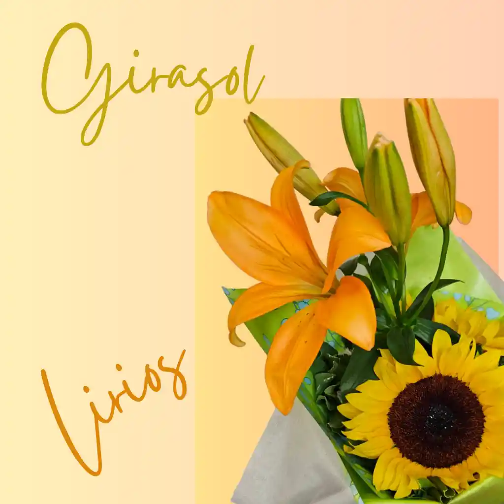 Bouquet De Girasol Con Lirios