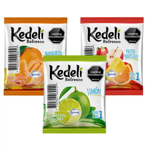 Kedeli Refresco Polvo Light Sabor Limon -rinde 1 Litro Contenido Neto 8g