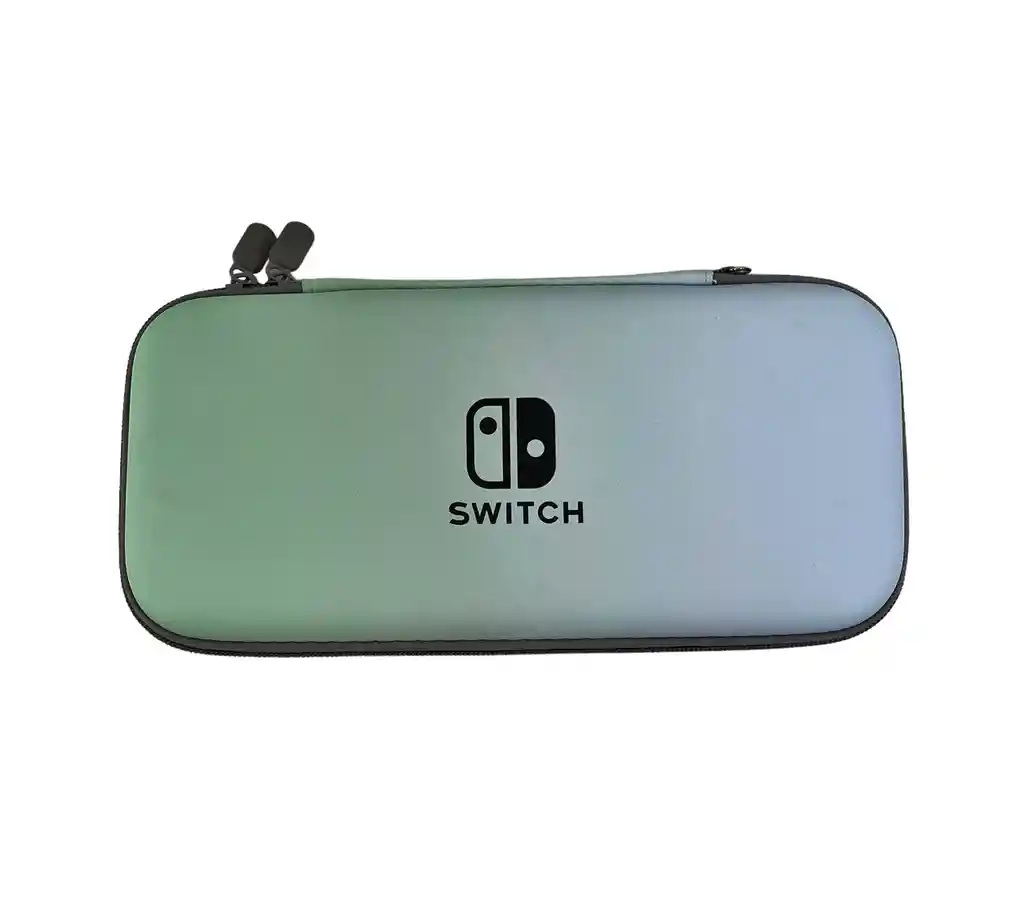 Estuche De Viaje Rígido Azul Verde Compatible Con Switch