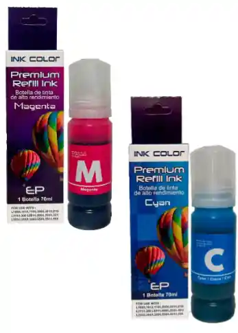 Tintas Magenta Y Cyan Ligth Genericas Para L800 L1800 L805