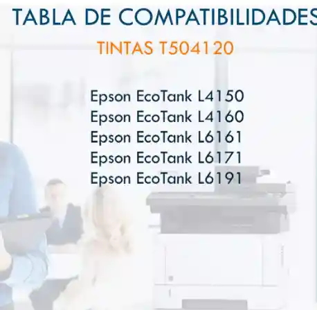 3 Tintas Bk Genéricas Para L4150 L4160 L6191 L6171 / T504120