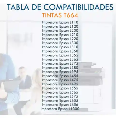 4 Tintas Genéricas T6644 Para Eps L110 L120 L555 L396 L130