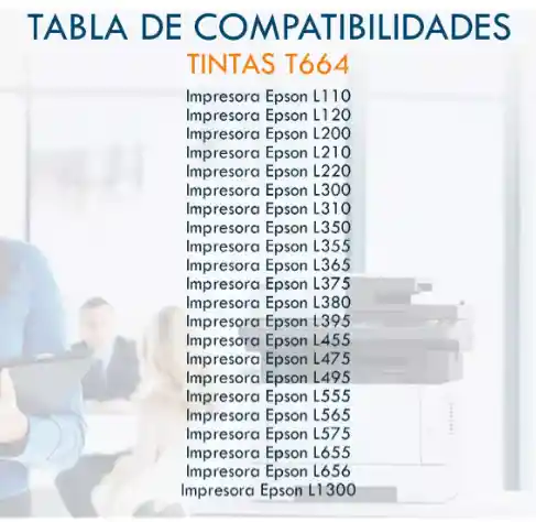 4tintas Genéricas 664 Para Eps L110 L120 L200 L210 L300 L455