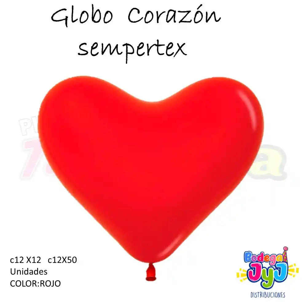 Globo Corazon Rojo Liso Sejmpertex