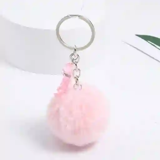 Llavero Diseño De Pompon De Peluche Para Hombre O Mujer Para Llaves