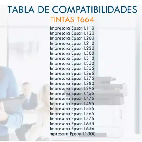 4 Tintas Genérica Para 664 Eps L110 L120 Et-14000 Et-2550