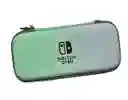 Estuche Rígido Azul/ Verde Pastel + Acrilico + Vidrio + 2 Grips Para Nintendo Switch Oled