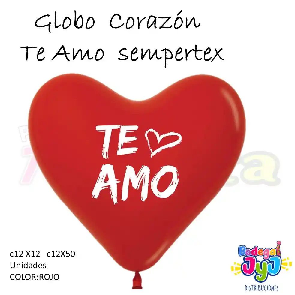 Globo Corazon Te Amo Sempertex