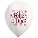 Bombas Feliz Dia Rojas Y Blancas