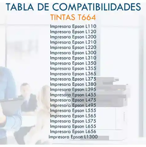 4 Tintas Genérica Para 664 Eps L110 L120 L200 L210 L220 L300