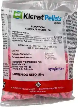 Klerat Pellets Raticida X 50gm