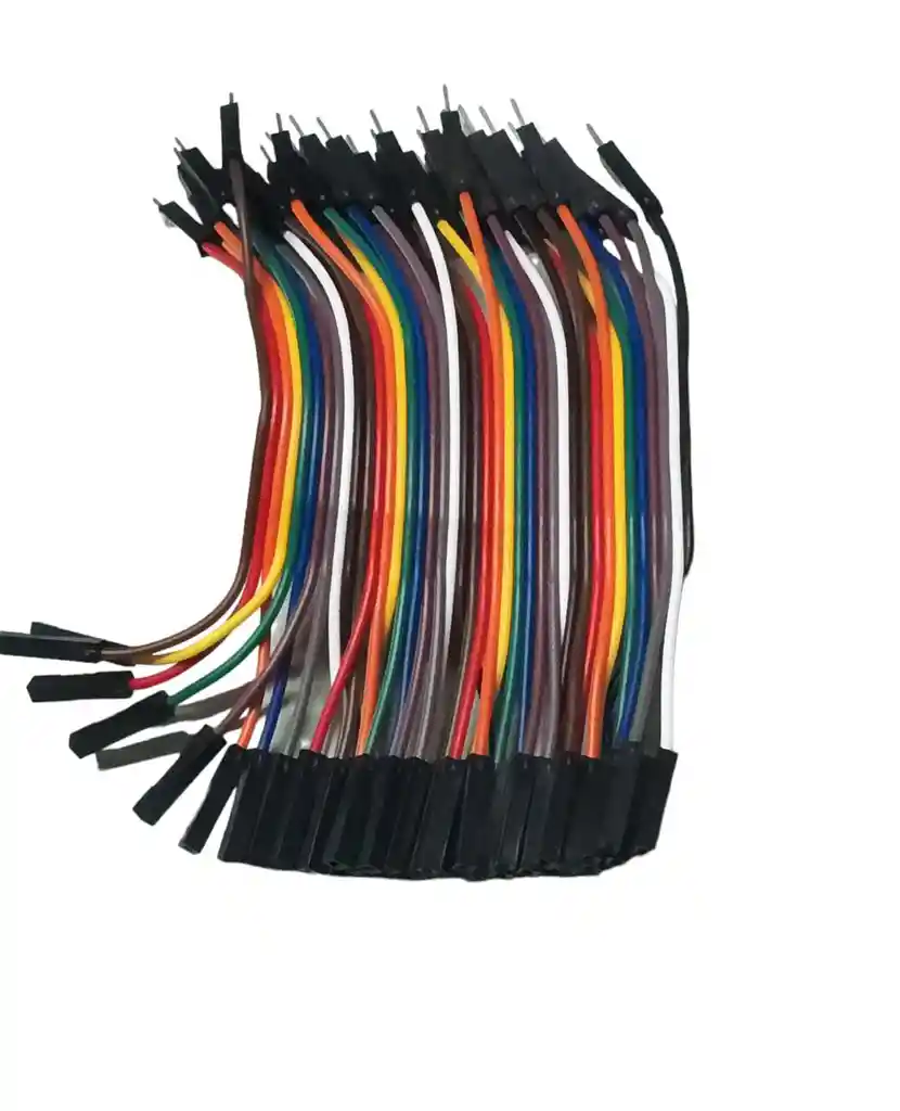 Cables Jumpers M-h Arduino 20cm (40 Cables) Macho - Hembra Placa