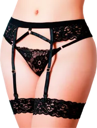Rojo - Set Panty Con Ligueros Lucerna