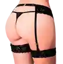 Negro - Set Panty Con Ligueros Lucerna